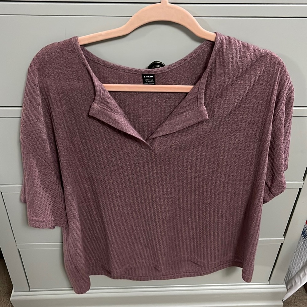 Waffle blouse